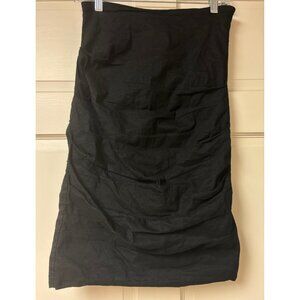 Nicole Miller Atelier Black Ruched Pencil Skirt